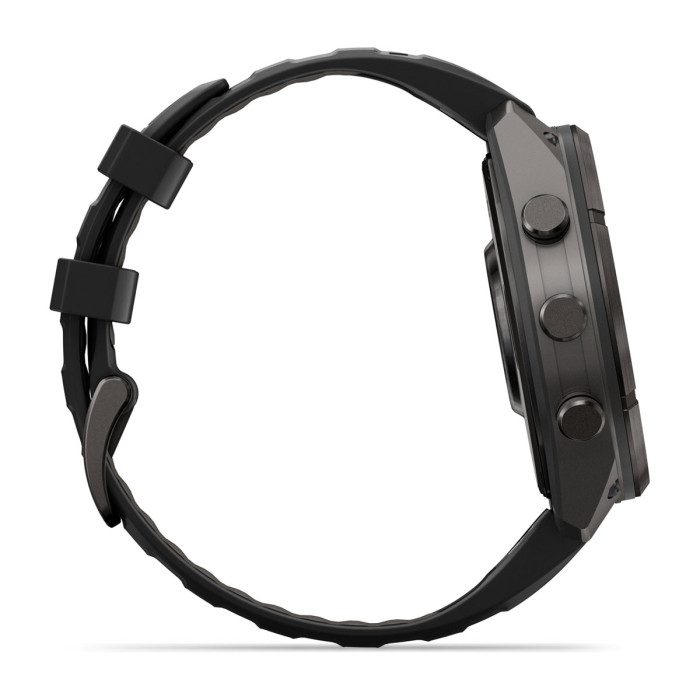 Смарт-часы Garmin Fenix 9 Pro 47mm Carbon Gray DLC Titanium with Black/Pebble Gray Silicone Band (010-04336-15)