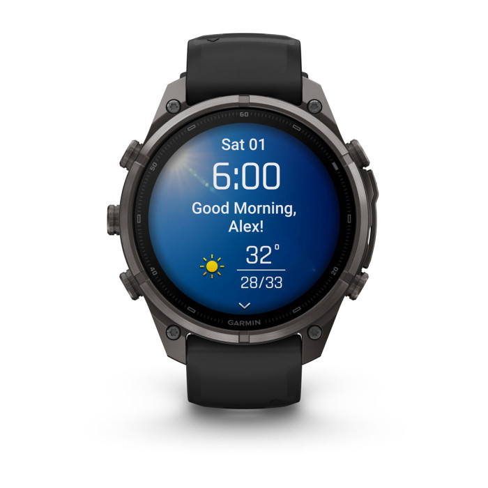Смарт-часы Garmin Fenix 9 Pro 47mm Carbon Gray DLC Titanium with Black/Pebble Gray Silicone Band (010-04336-15)