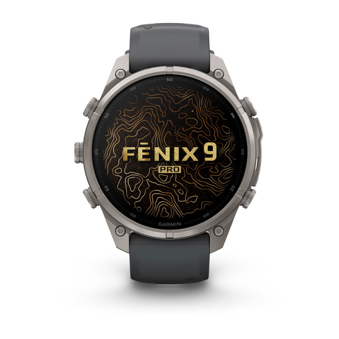 Смарт-часы Garmin Fenix 9 Pro 47mm Titanium with Graphite/Black Silicone Band (010-04336-25)