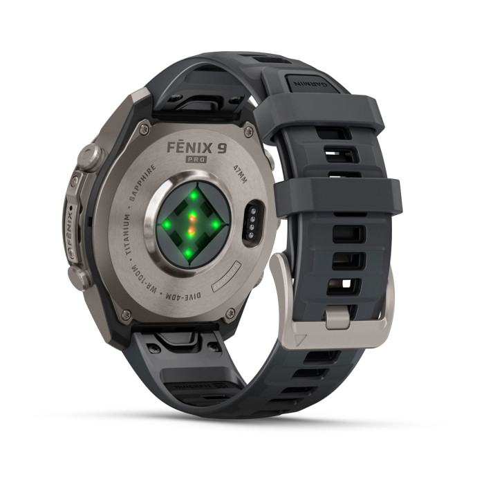 Смарт-часы Garmin Fenix 9 Pro 47mm Titanium with Graphite/Black Silicone Band (010-04336-25)