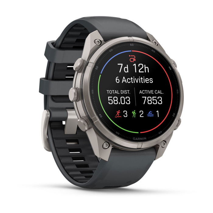 Смарт-часы Garmin Fenix 9 Pro 47mm Titanium with Graphite/Black Silicone Band (010-04336-25)
