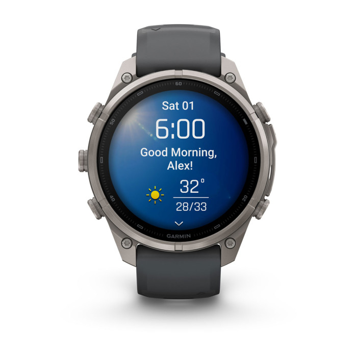 Смарт-часы Garmin Fenix 9 Pro 47mm Titanium with Graphite/Black Silicone Band (010-04336-25)