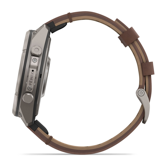 Смарт-часы Garmin Fenix 9 Pro 47mm Titanium with Walnut Leather Band (010-04336-40)