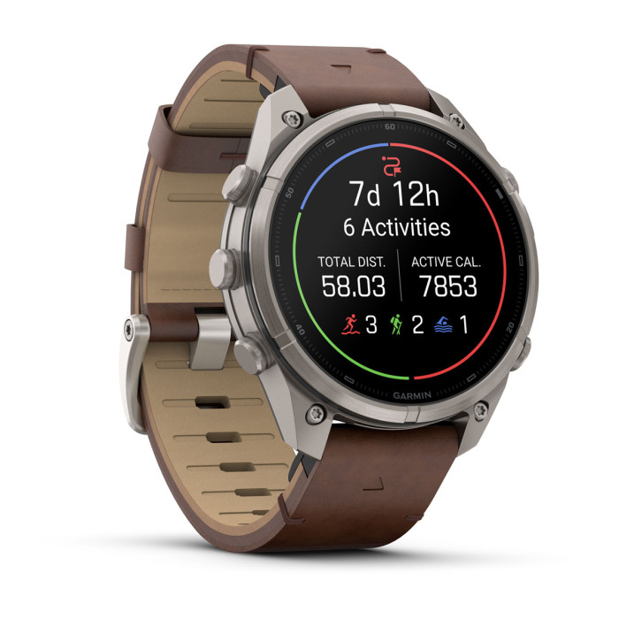 Смарт-часы Garmin Fenix 9 Pro 47mm Titanium with Walnut Leather Band (010-04336-40)