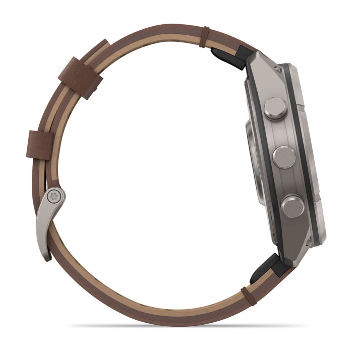 Смарт-часы Garmin Fenix 9 Pro 47mm Titanium with Walnut Leather Band (010-04336-40)