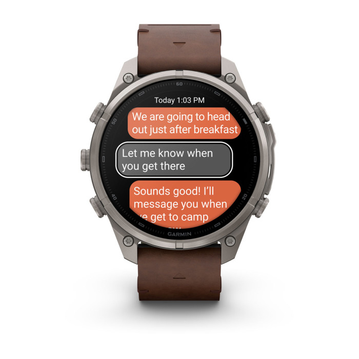 Смарт-часы Garmin Fenix 9 Pro 47mm Titanium with Walnut Leather Band (010-04336-40)