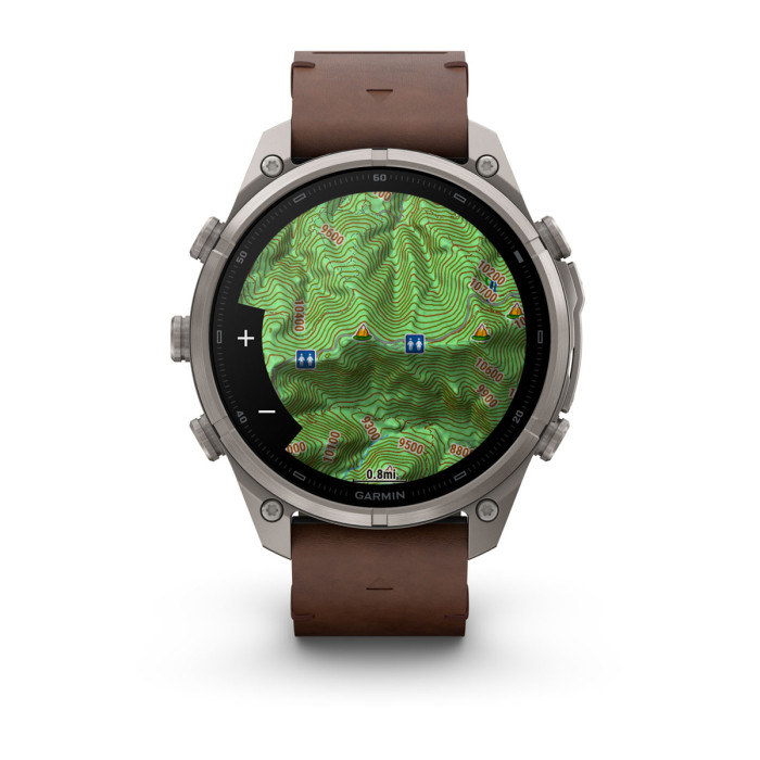 Смарт-часы Garmin Fenix 9 Pro 47mm Titanium with Walnut Leather Band (010-04336-40)