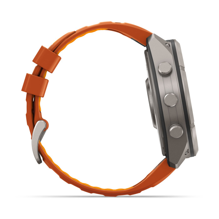 Смарт-часы Garmin Fenix 9 Pro 51mm Titanium with Autumn Orange/Spark Orange Silicone Band (010-04337-05)