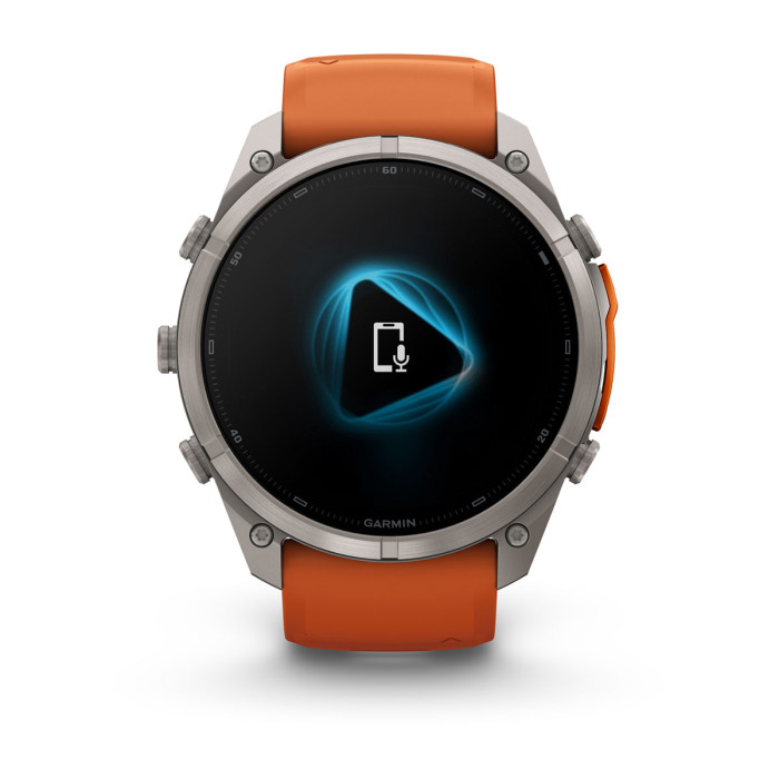 Смарт-часы Garmin Fenix 9 Pro 51mm Titanium with Autumn Orange/Spark Orange Silicone Band (010-04337-05)