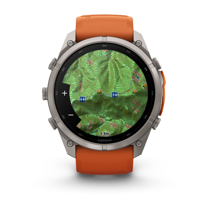 Смарт-часы Garmin Fenix 9 Pro 51mm Titanium with Autumn Orange/Spark Orange Silicone Band (010-04337-05)