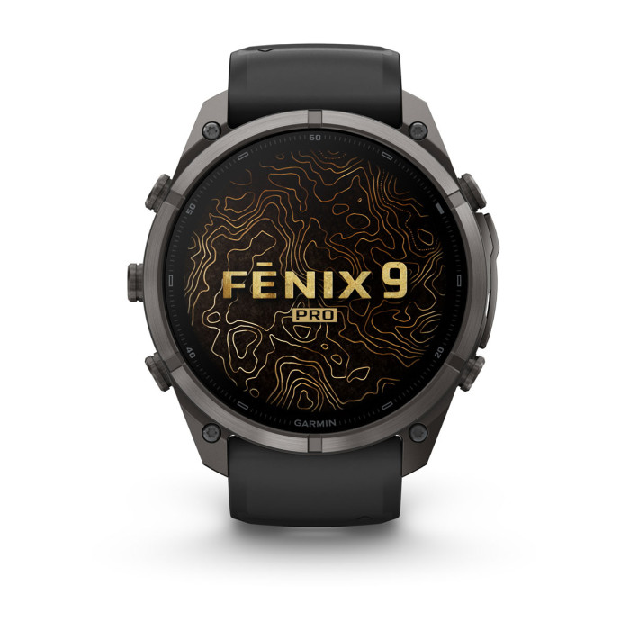 Смарт-часы Garmin Fenix 9 Pro 51mm Carbon Gray DLC Titanium with Black/Pebble Gray Silicone Band (010-04337-15)