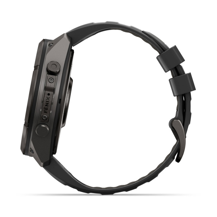 Смарт-часы Garmin Fenix 9 Pro 51mm Carbon Gray DLC Titanium with Black/Pebble Gray Silicone Band (010-04337-15)