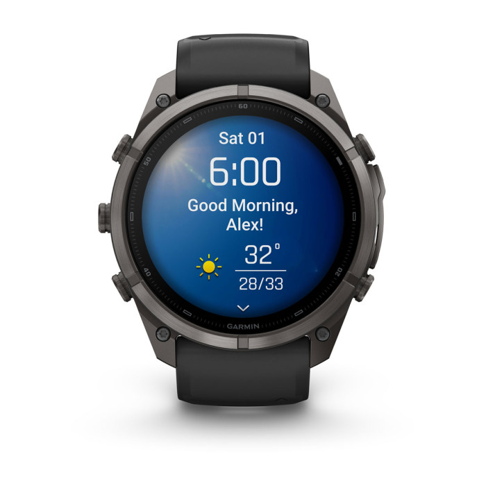 Смарт-часы Garmin Fenix 9 Pro 51mm Carbon Gray DLC Titanium with Black/Pebble Gray Silicone Band (010-04337-15)