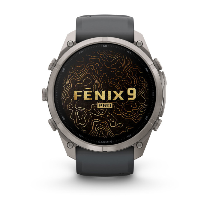 Смарт-часы Garmin Fenix 9 Pro 51mm Titanium with Graphite/Black Silicone Band (010-04337-25)