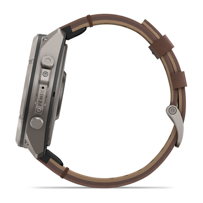 Смарт-часы Garmin Fenix 9 Pro 51 mm Titanium with Walnut Leather Band (010-04337-40)