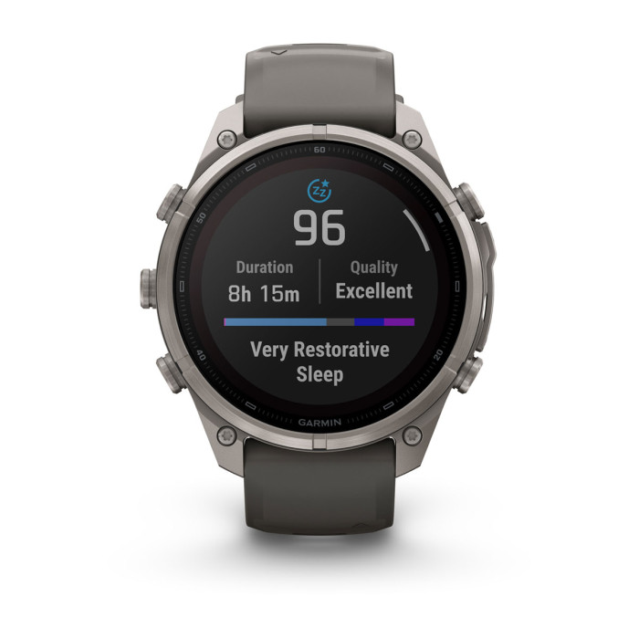 Смарт-часы Garmin Fenix 9 Pro Solar 47mm Titanium with Pebble Gray/Silver Gray Silicone Band (010-04338-05)
