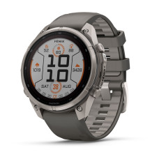 Смарт-часы Garmin Fenix 9 Pro Solar 47mm Titanium with Pebble Gray/Silver Gray Silicone Band (010-04338-05)