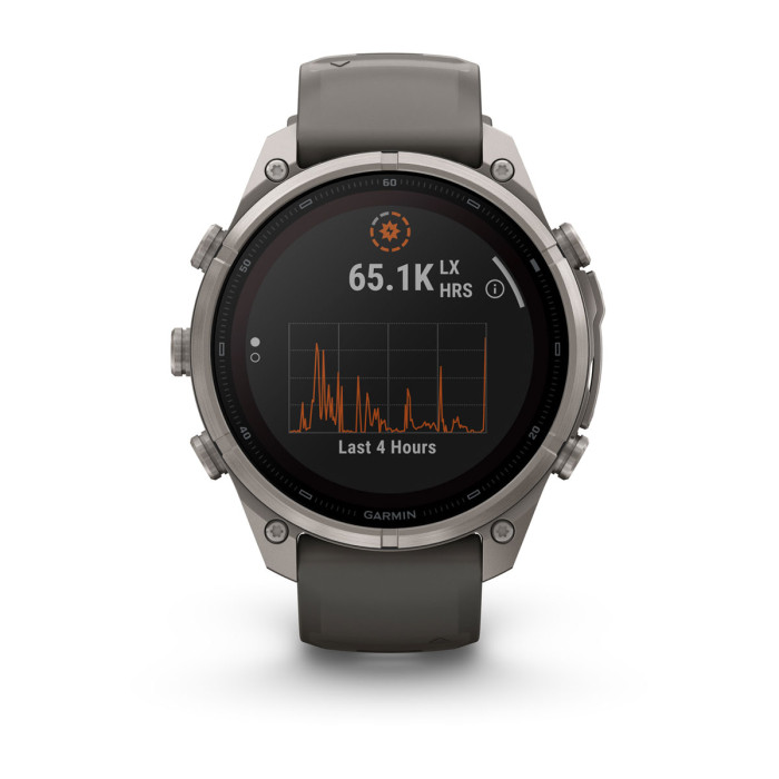 Смарт-часы Garmin Fenix 9 Pro Solar 47mm Titanium with Pebble Gray/Silver Gray Silicone Band (010-04338-05)
