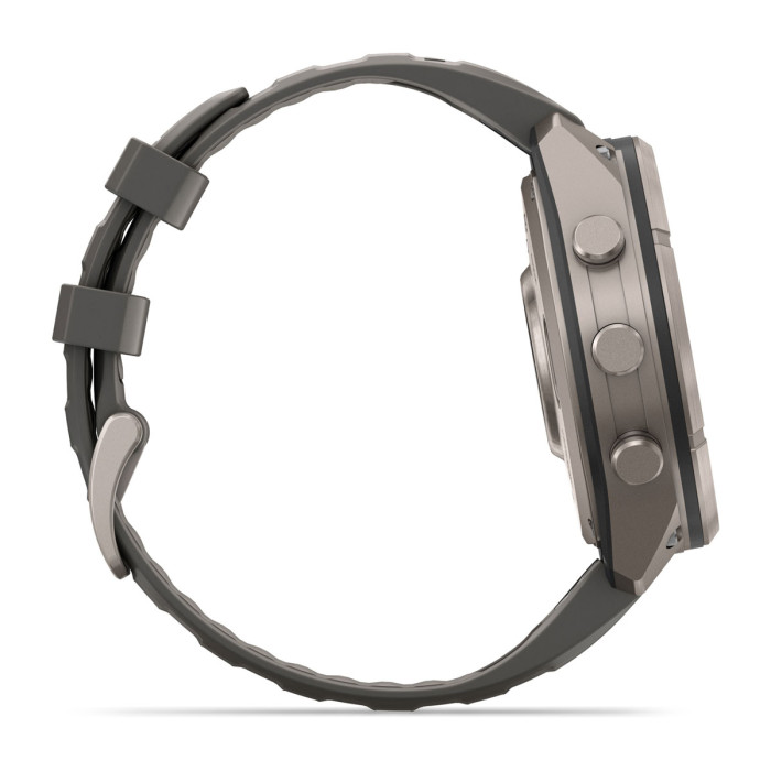 Смарт-часы Garmin Fenix 9 Pro Solar 47mm Titanium with Pebble Gray/Silver Gray Silicone Band (010-04338-05)