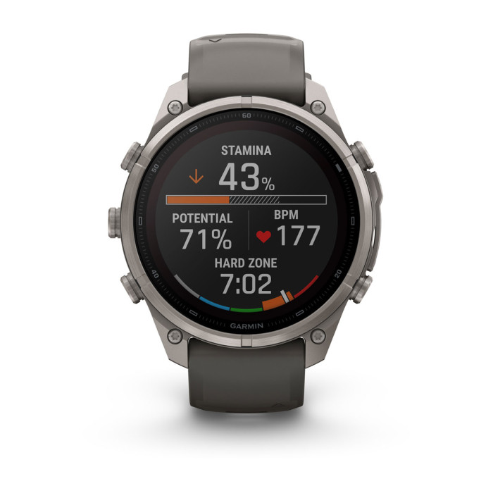 Смарт-часы Garmin Fenix 9 Pro Solar 47mm Titanium with Pebble Gray/Silver Gray Silicone Band (010-04338-05)