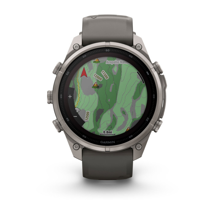 Смарт-часы Garmin Fenix 9 Pro Solar 47mm Titanium with Pebble Gray/Silver Gray Silicone Band (010-04338-05)