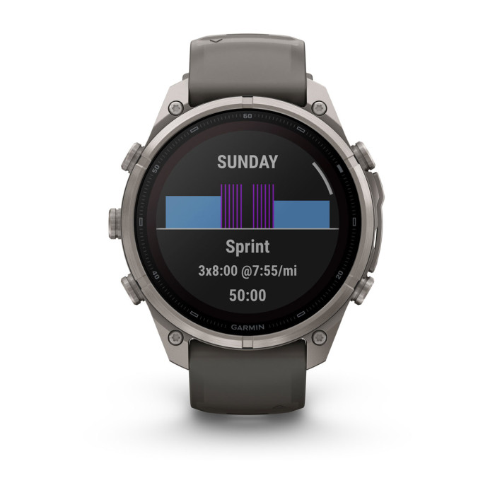 Смарт-часы Garmin Fenix 9 Pro Solar 47mm Titanium with Pebble Gray/Silver Gray Silicone Band (010-04338-05)