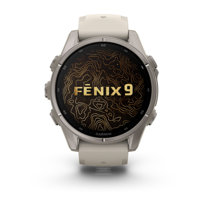 Смарт-часы Garmin Fenix 9 43mm Titanium with Fog Gray Silicone Band (010-04761-00)