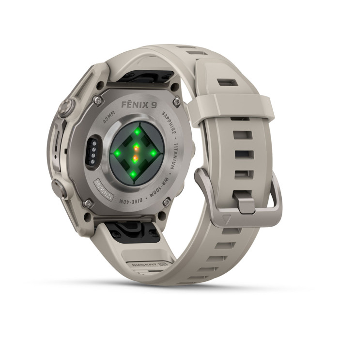 Смарт-часы Garmin Fenix 9 43mm Titanium with Fog Gray Silicone Band (010-04761-00)