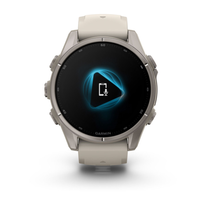 Смарт-часы Garmin Fenix 9 43mm Titanium with Fog Gray Silicone Band (010-04761-00)