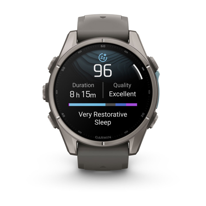 Смарт-часы Garmin Fenix 9 43mm Titanium with Pebble Gray Silicone Band (010-04761-10)