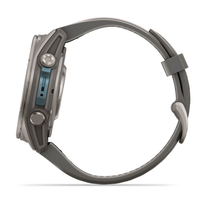 Смарт-часы Garmin Fenix 9 43mm Titanium with Pebble Gray Silicone Band (010-04761-10)