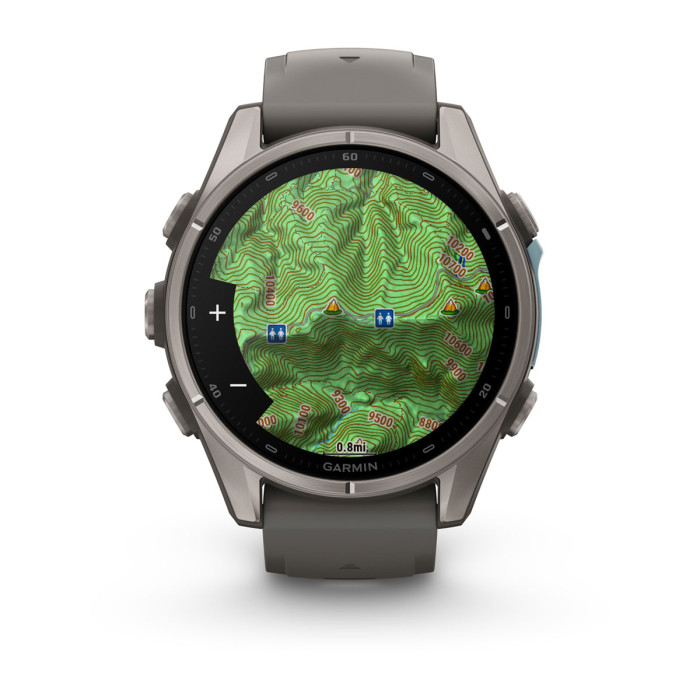 Смарт-часы Garmin Fenix 9 43mm Titanium with Pebble Gray Silicone Band (010-04761-10)