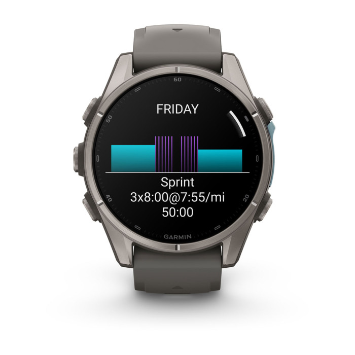 Смарт-часы Garmin Fenix 9 43mm Titanium with Pebble Gray Silicone Band (010-04761-10)