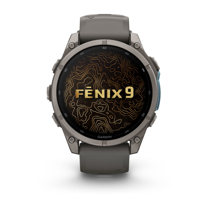 Смарт-часы Garmin Fenix 9 47mm Titanium with Pebble Gray Silicone Band (010-04762-00)