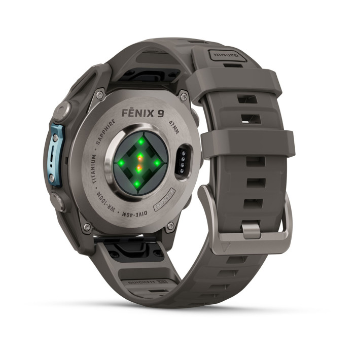 Смарт-часы Garmin Fenix 9 47mm Titanium with Pebble Gray Silicone Band (010-04762-00)
