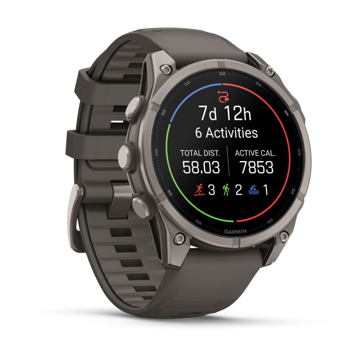 Смарт-часы Garmin Fenix 9 47mm Titanium with Pebble Gray Silicone Band (010-04762-00)