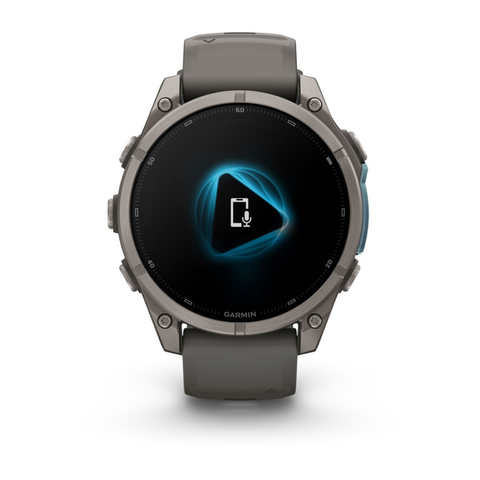 Смарт-часы Garmin Fenix 9 47mm Titanium with Pebble Gray Silicone Band (010-04762-00)