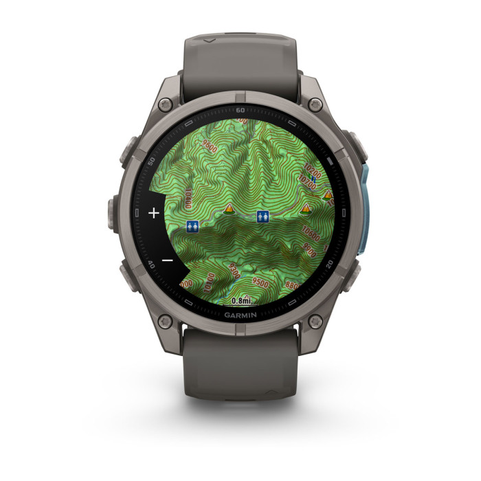 Смарт-часы Garmin Fenix 9 47mm Titanium with Pebble Gray Silicone Band (010-04762-00)