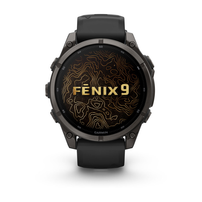 Смарт-часы Garmin Fenix 9 47mm Carbon Gray DLC Titanium with Black Silicone Band (010-04762-10)