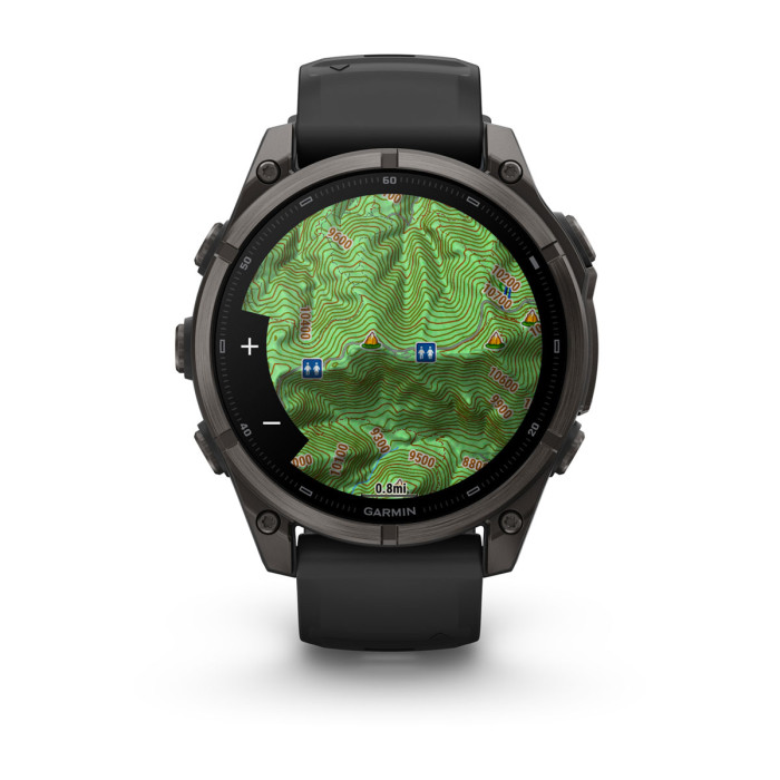 Смарт-часы Garmin Fenix 9 47mm Carbon Gray DLC Titanium with Black Silicone Band (010-04762-10)