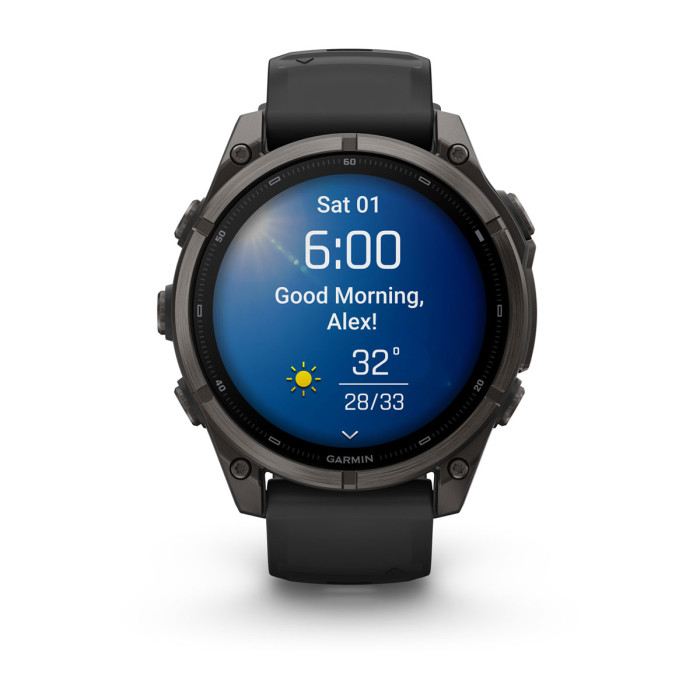 Смарт-часы Garmin Fenix 9 47mm Carbon Gray DLC Titanium with Black Silicone Band (010-04762-10)