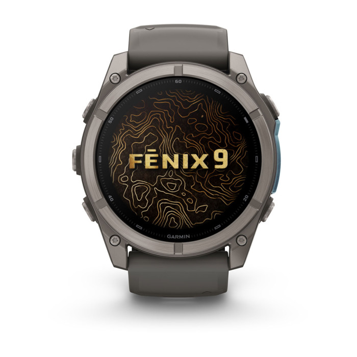 Смарт-часы Garmin Fenix 9 51mm Titanium with Pebble Gray Silicone Band (010-04763-00)