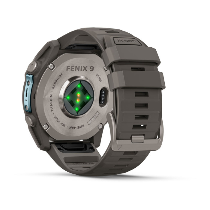 Смарт-часы Garmin Fenix 9 51mm Titanium with Pebble Gray Silicone Band (010-04763-00)