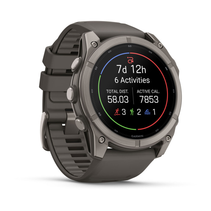 Смарт-часы Garmin Fenix 9 51mm Titanium with Pebble Gray Silicone Band (010-04763-00)