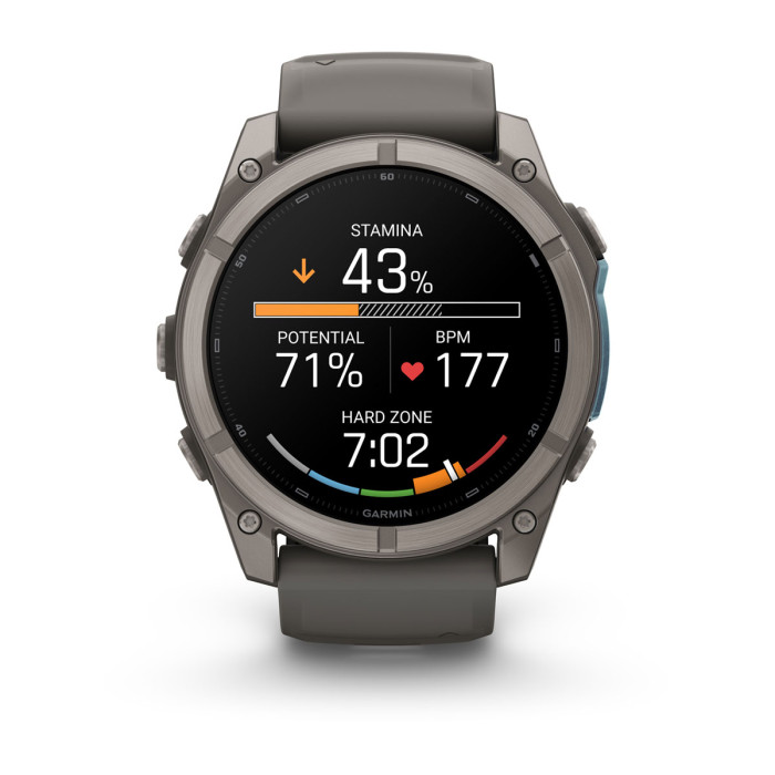 Смарт-часы Garmin Fenix 9 51mm Titanium with Pebble Gray Silicone Band (010-04763-00)