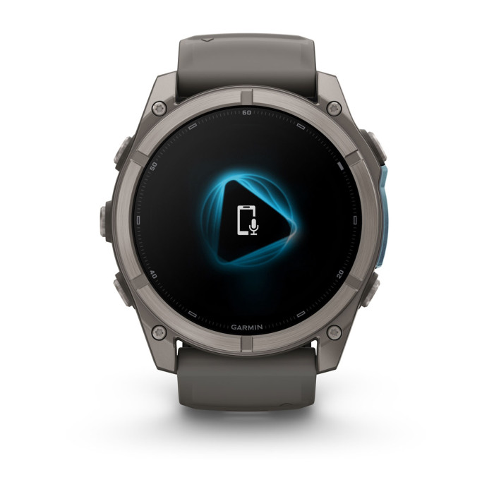 Смарт-часы Garmin Fenix 9 51mm Titanium with Pebble Gray Silicone Band (010-04763-00)