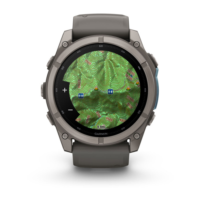 Смарт-часы Garmin Fenix 9 51mm Titanium with Pebble Gray Silicone Band (010-04763-00)