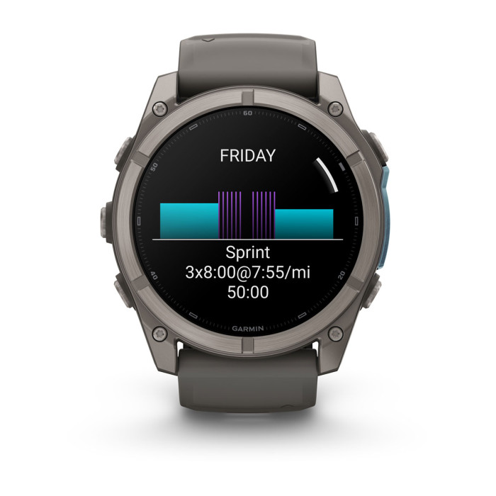 Смарт-часы Garmin Fenix 9 51mm Titanium with Pebble Gray Silicone Band (010-04763-00)
