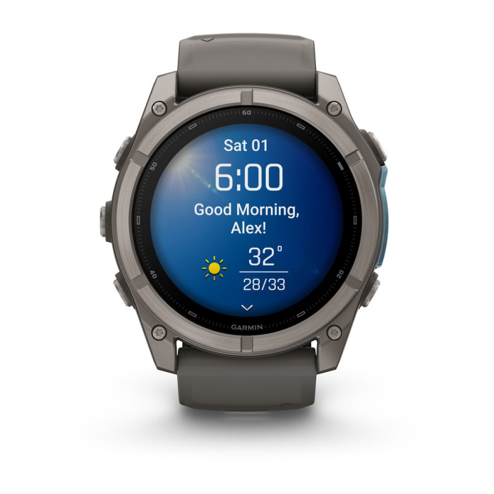 Смарт-часы Garmin Fenix 9 51mm Titanium with Pebble Gray Silicone Band (010-04763-00)