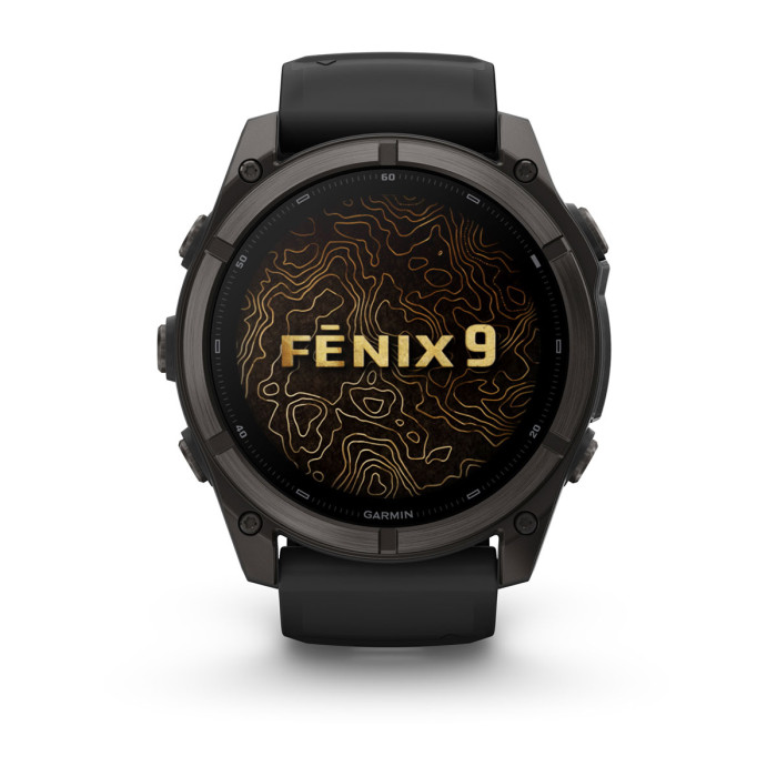 Смарт-часы Garmin Fenix 9 51mm Carbon Gray DLC Titanium with Black Silicone Band (010-04763-10)